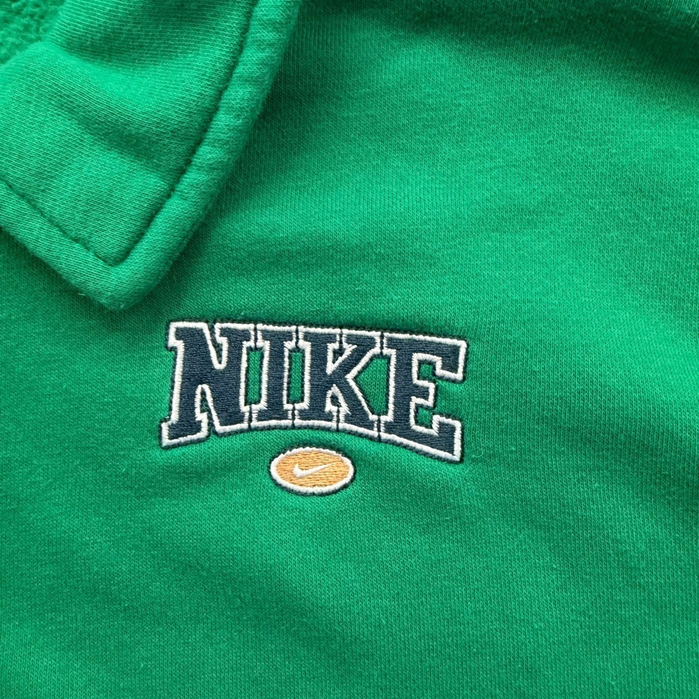 Nike Vibrant Green Cropped Baggy Oversized fit pullover half button XXL Women's - Picture 8 of 11